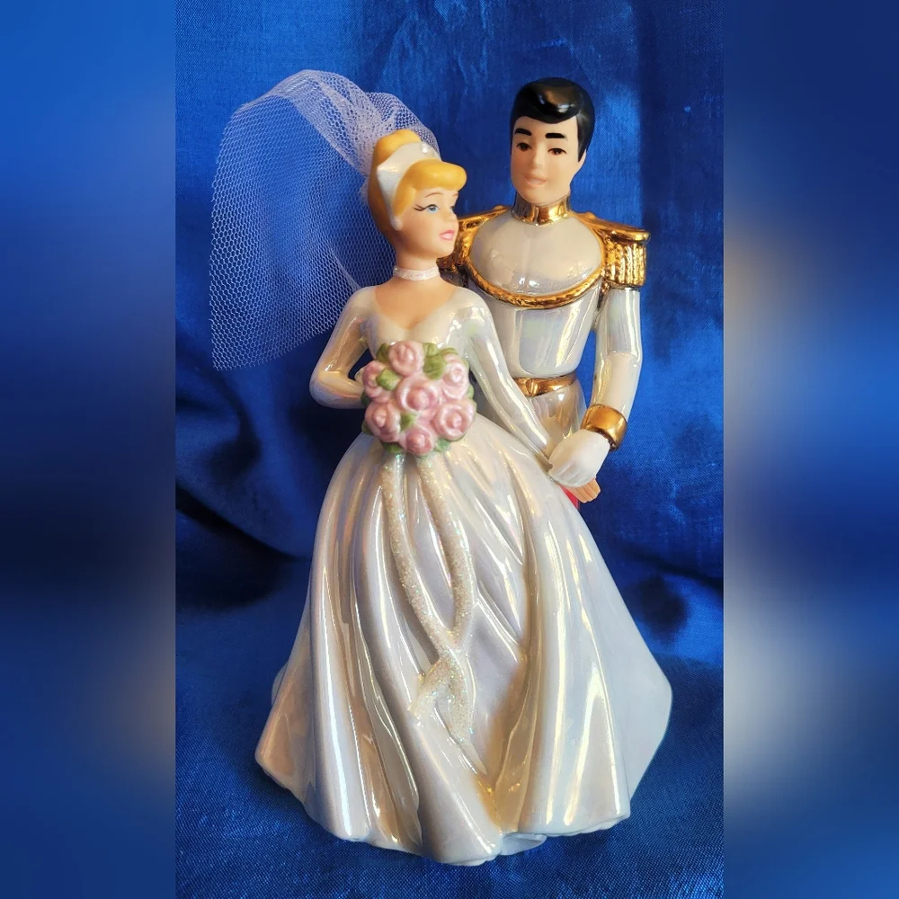 Disney's Cinderella & Prince Elegant Bride and Groom Cake Topper